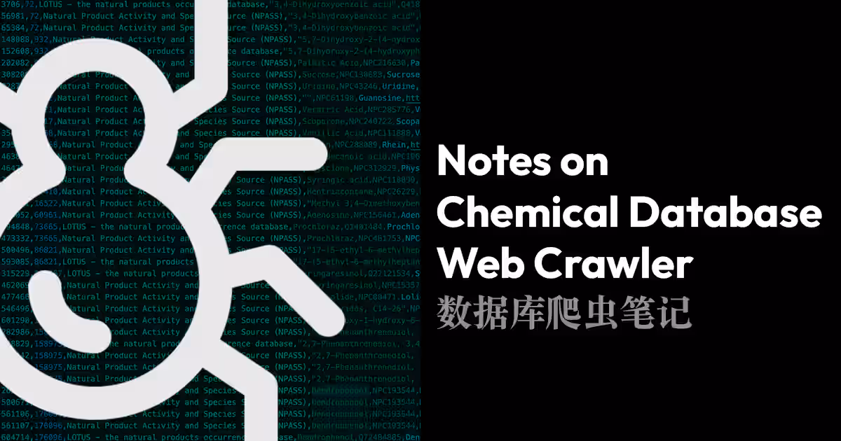 Notes on Chemical Database Web Crawler